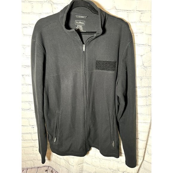 L.L. BEAN MENS BLACK FLEECE ZIP FRONT JACKET - TRADITIONAL FIT (XL)  EUC    B-66 - Picture 1 of 3